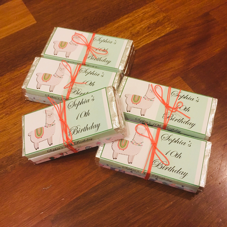 Set of 5 Chocolate Favours