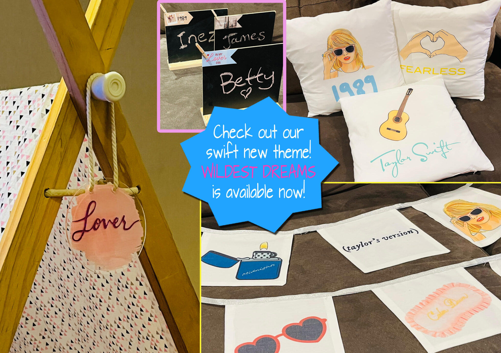 Taylor Swift Teepee Slumber Party