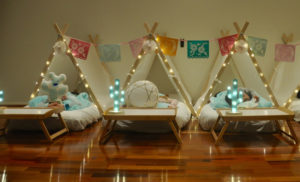 Teepees set up for Party